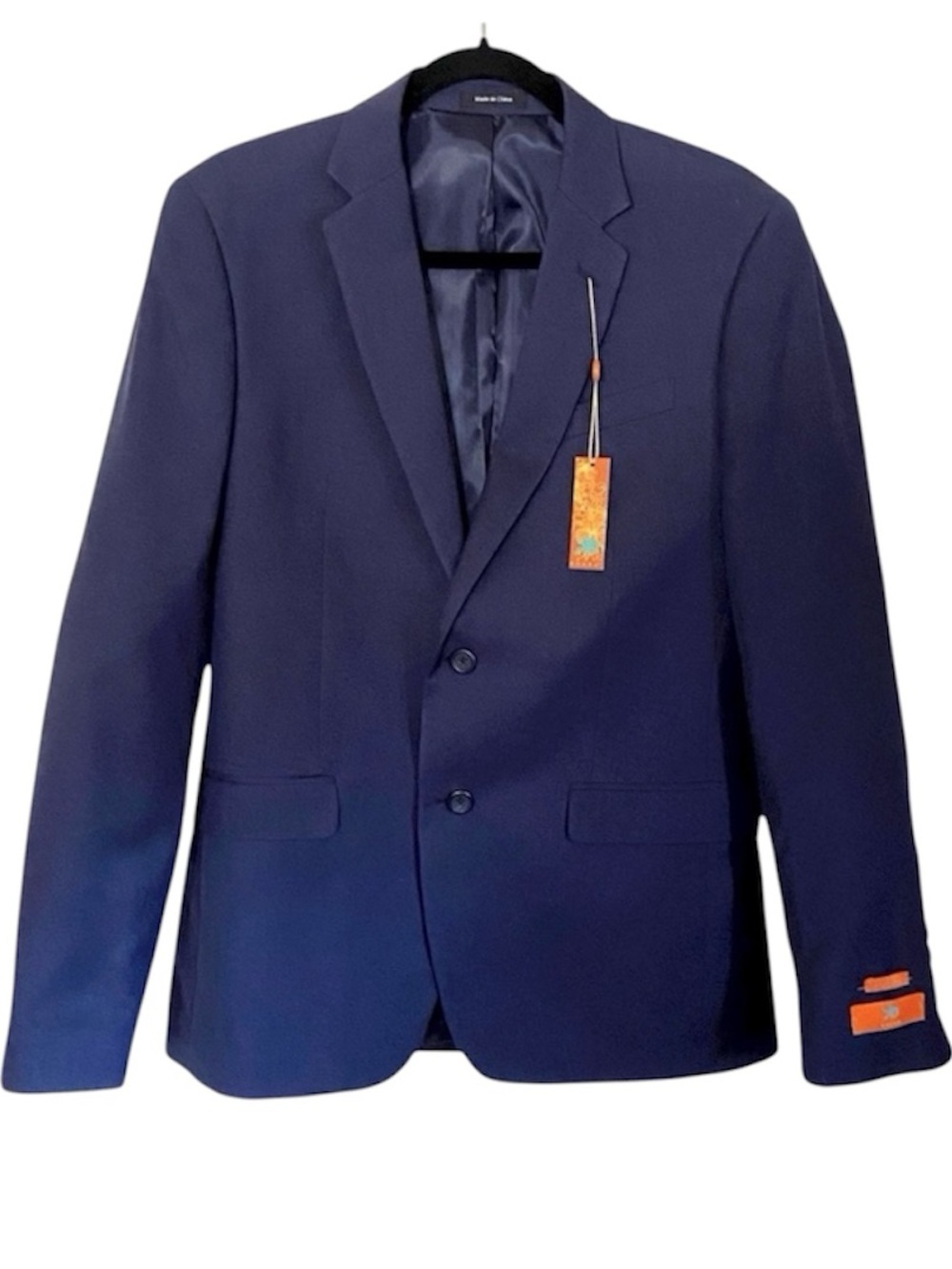 NWT Egara Men’s Navy 2 Piece Suit 40R 34W Classic Fit Unhemmed